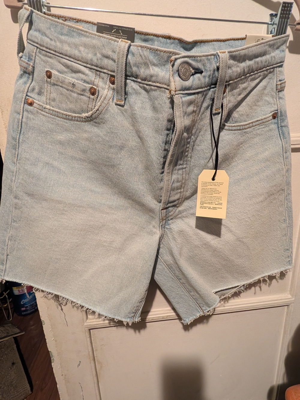 Signature by Levi Strauss Light Blue Denim Cutoff Shorts